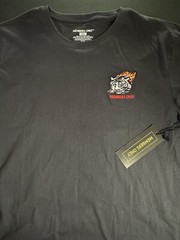 Members Only Black Short Sleeve Tiger Tee Mens T-Shirt 2XL Black Steel NWT.
