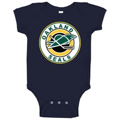 Oakland Seals Retro Hockey Logo Baby One Piece