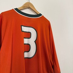 Vintage Y2K Nike Miami Hurricanes Kyle Wright NCAA Football Sports Jersey Orange