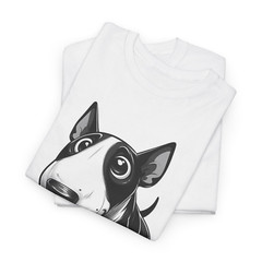 DigiPups Bull Terrier Dog Breed You Lookin’ At Me Funny Cartoon T Shirt S-5X