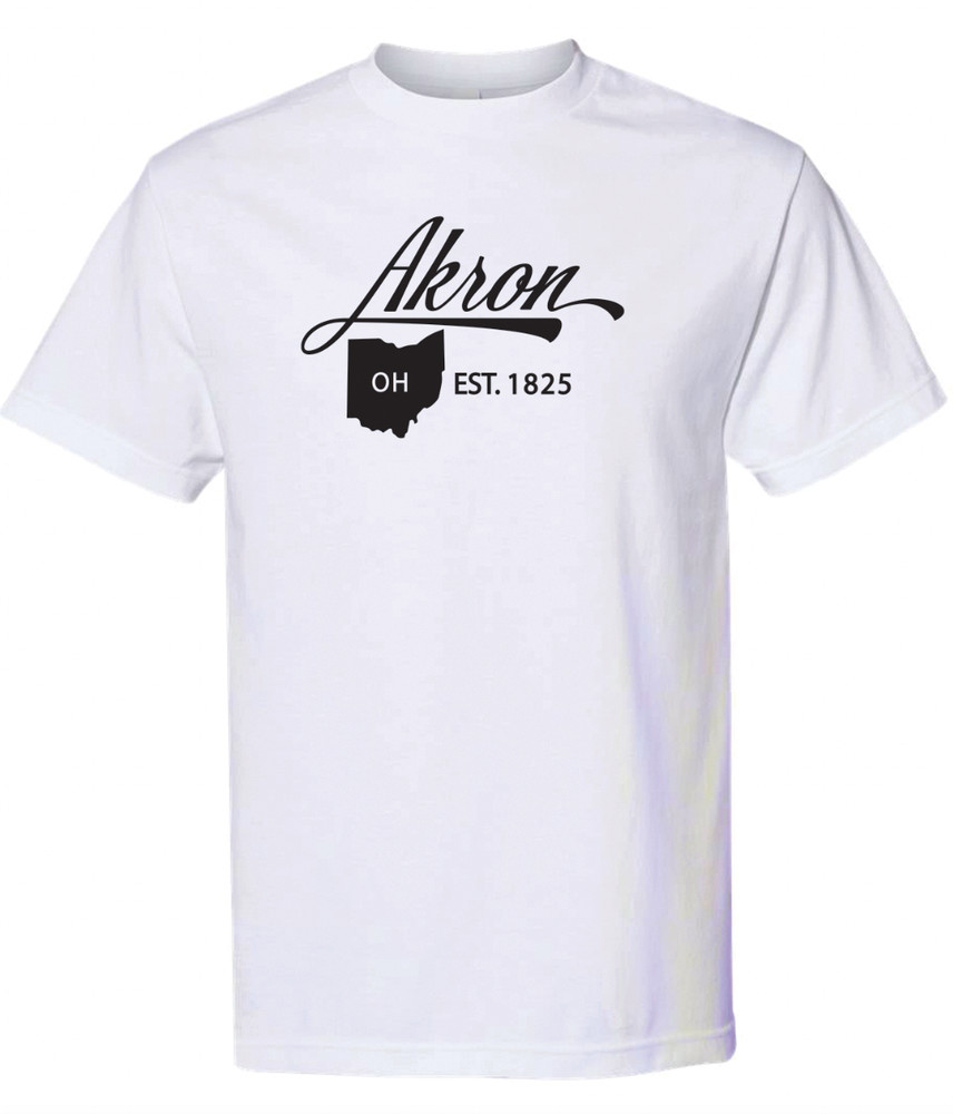 Akron Ohio State T-Shirt Short Sleeve Graphic Tees Unisex Apparel