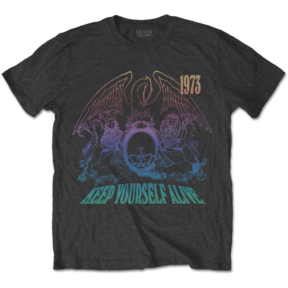 Queen – Freddie Mercury – Keep Yourself Alive – Charcoal Grey T-shirt