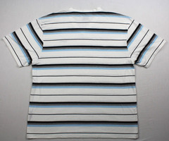 Vintage Y2K Karl Kani Gold Striped V-Neck Short Sleeve T-Shirt Size 2XL
