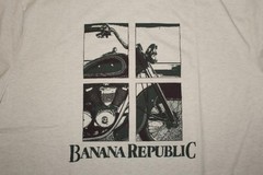 BANANA REPUBLIC Men MOTORCYCLE LOGO Graphic Tee PREMIUM WASH T-Shirt Size XL *1C