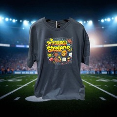 Black/White/Blue T-Shirts with designs, Packed in all sizes (S/M/L/XL/2XL
