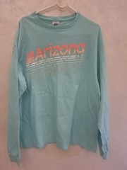 Arizona AZ Graphic T-Shirt Adult Large Aqua Blue Delta Pro Weight Cotton