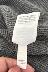 Wallace & Barnes Henley Shirt Mens Large Gray Thermal Waffle Knit Long Sleeve