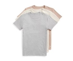 3 PACK POLO RALPH LAUREN STRETCH SLIM FIT COTTON GRAY BLACK CREW NECK T SHIRTS