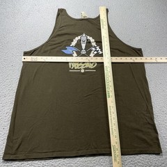 Mossimo Shirt Mens XL Green Racing Trophy Flags Graphic Tank Top Made USA VTG
