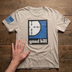 Grunt Style Good Kill Graphic Print Crew Neck Short Sleeve T-Shirt Men’s L