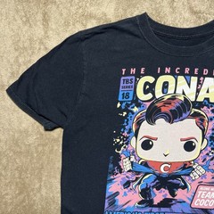 Funko Pop T Shirt Mens M Black 2018 Incredible Conan Superhero TV Host Graphic