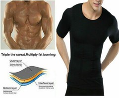 Men’s Fashion Compression T-Shirt Body Shaper Crew Neck Muscle Workout Tank Top