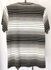 EN NOIR Black & White Varied Stripe Short Sleeve T-Shirt Size L