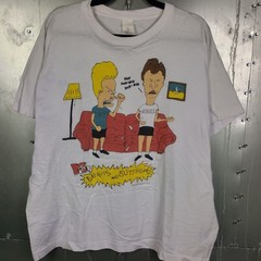 Beavis And Butthead Vintage 90s MTV Cartoon Promo Shirt Large Funny Grunge Rock