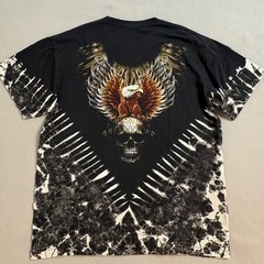 Jay’s Rock Men XL Tie Dye Eagle Skull Graphic T-Shirt Rhinestone Biker Tee