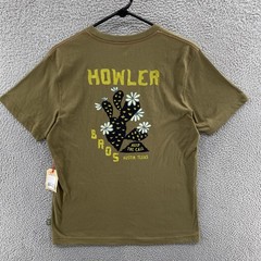 Howler Bros T Shirt Mens Medium Green Cactus Pocket Graphic Austin Texas Outdoor