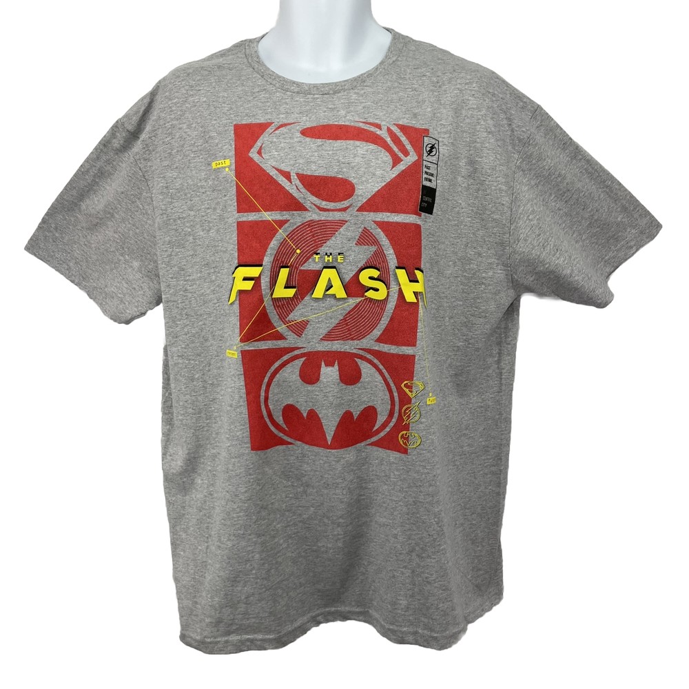 NEW! The Flash T Shirt/ Men’s (XL) Gray DC Comics Mad Engine Cotton Blend NWT