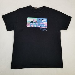 Amazon Prime Day 2022 Logistics Black Graphic Crew Neck T-Shirt Men’s Size Large