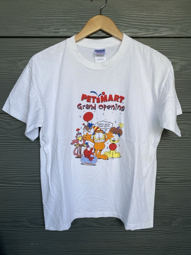 Vintage 90s Garfield Pet Smart Grand Opening Men’s T-Shirt Large Dogs Cats Rare