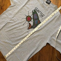 Vintage Seattle Washington Shirt Mens XL Gray Signal Sport Fish Tee T-Shirt USA