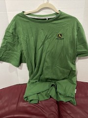 John Deere Logo Tee T-Shirt JD Green Cotton Men’s Large XL