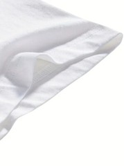 Men’s Classic Solid Plain Cotton Round Hem Scallop Essentials Tshirt S-2XL