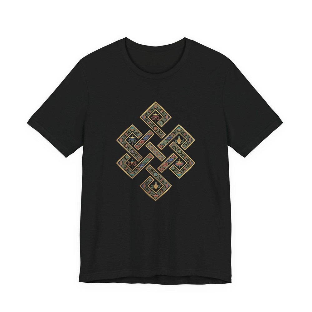 Tibetan Endless Knot T-Shirt | Buddhist Eternal Luck Symbol Unisex Tee Shirt