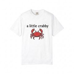 A Little Crabby Unisex T Shirt Funny Beach Tee Coastal Humor Gift for Her