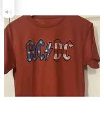 AC/DC Mens Sz L Red White And Blue Men T Shirt