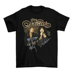 Heart Band Graphic Signature T-Shirt, Heart Band Rock Music Tee All Size S-5XL