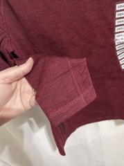MEMBERS MARK Men’s Long Sleeve Tech Fleece Crew Shirt Burgundy Size Small NEW
