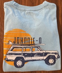 NWT johnnie-O Surf Wagon S/S Tee Shirt Mens Medium Malibu Blue $52 Back Print