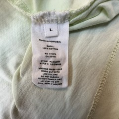 Helmut Lang Mint Green Logo T Shirt Mens L Drawstring Hem Made in Portugal
