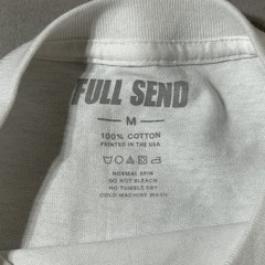 Full Send Free Trump Shirt Mens Medium White Political Graphic Tee Novelty