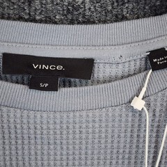 Vince Men’s Quiet Luxury Minimalist Waffle Thermal Sweatshirt Size S NWT