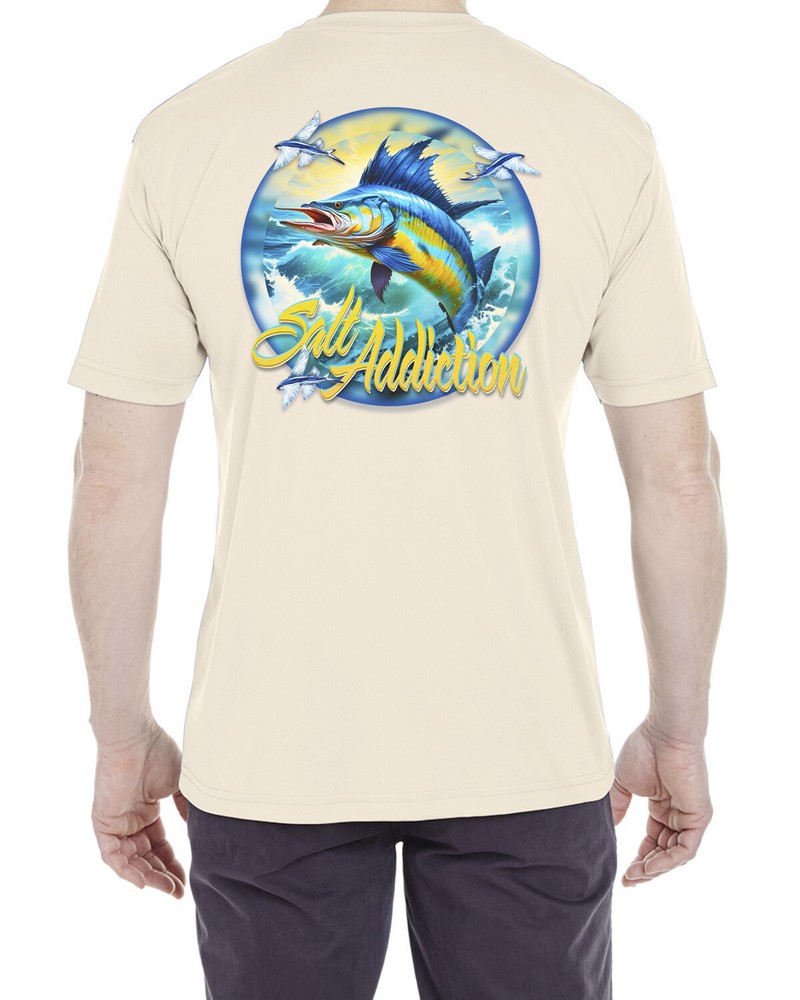 Salt Addiction t Shirt Short Sleeve MicroFiber Sailfish 30
