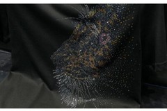 New Men Fashion Leopard Trend Hot Diamonds Rhinestones Summer Luxury T-Shirt