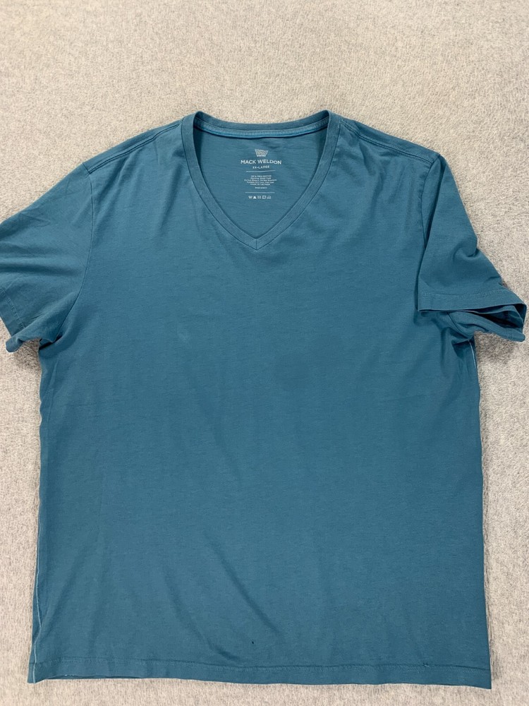 Mack Weldon Light Weight 100% Cotton Tee Shirt (Men’s XXL) Blue