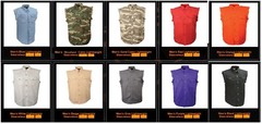 Sleeveless Denim Shirt Biker Motorcycle Button Down Muscle 10 Colors t-shirt