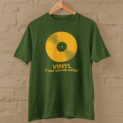 VINYL It sounds better T-SHIRT (Record Collecting LP Album Music Dad Hipster)