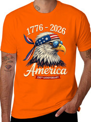 250 Years America Anniversary 1776 Bald Eagle 250th Birthday US Flag T-Shirt