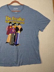 The Beatles Yellow Submarine T Shirt 3XLT Cotton Blend Blue