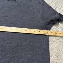 Common People Textured Waffle Shirt Mens Large Black Short Sleeve Tshirt Minimal