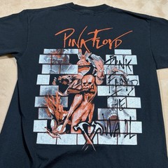 Vintage Pink Floyd The Wall Tee Shirt Yazbek Large Rock Death Double Sided