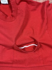Vintage BVD Blank Red Pocket T-Shirt Men’s Large Single Stitch Made In USA 90s