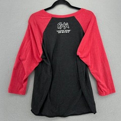 Y2K Rudy’s BBQ Raglan Shirt Real People Eat Meat 3/4 Sleeve XL Texas Tourist