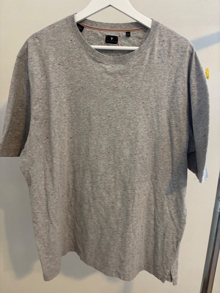 Left Coast Tee Mens XXL Grey Speckle Design Heavyweight Shirt