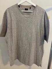 Left Coast Tee Mens XXL Grey Speckle Design Heavyweight Shirt
