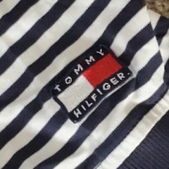 Vintage Tommy Hilfiger Golf Polo Shirt Striped XL / XG Ringer Sleeve RARE