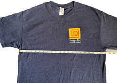 Gildan Men L Heavy Cotton Blend T-Shirt Gray Respect Honesty Imago Dei School